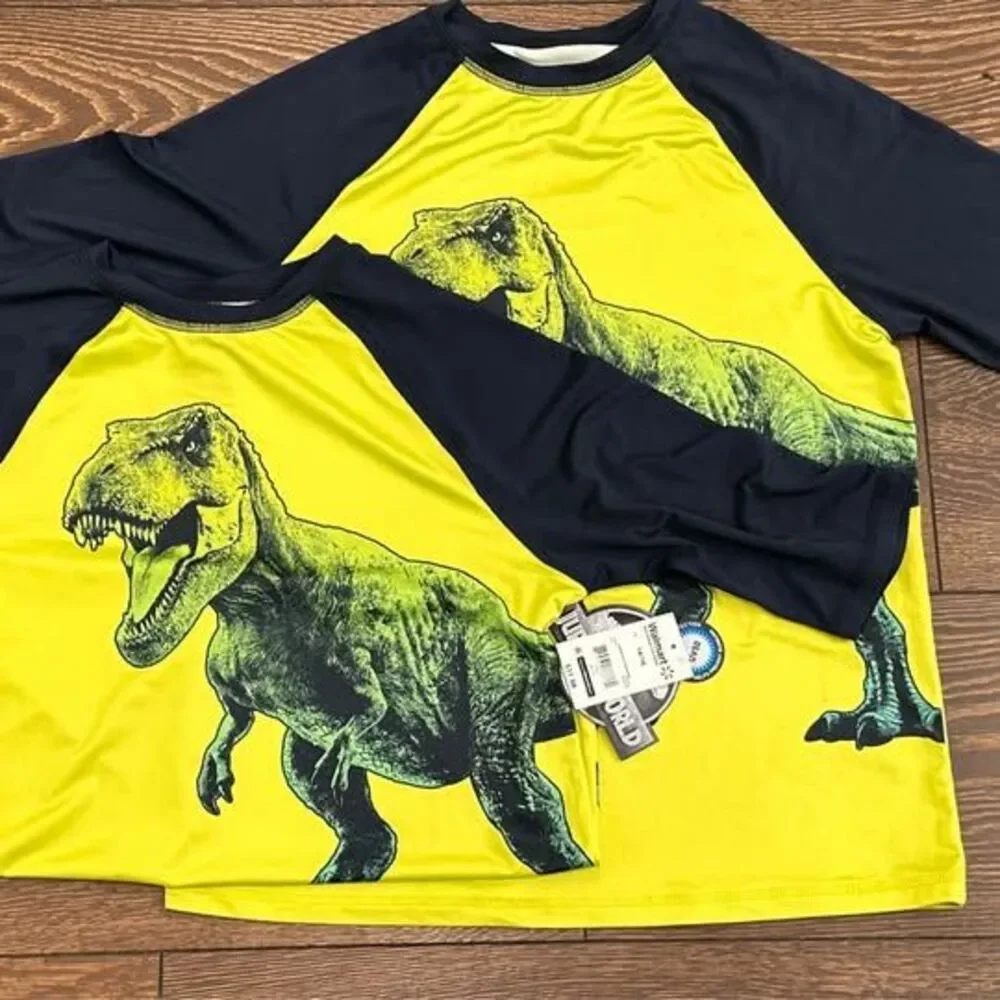2 pcs Jurassic World Boys Rash guard Size 14/16